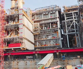 Construction of modules for liquefied natural gas plant.