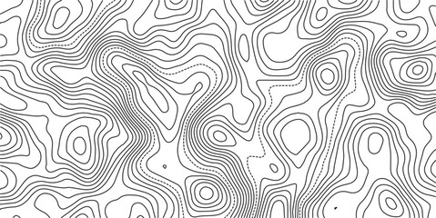 Fototapeta premium Topographic map background. Geographic line map with elevation assignments. Contour background geographic grid. Vector illustration.