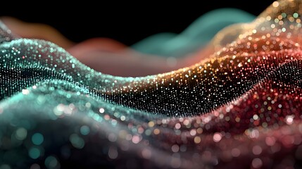 Futuristic Particle Flow Abstract Illustration