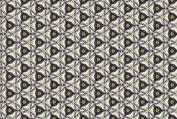 Seamless Cloth Design Digital Texture Decoration Luxury Symmetric Endless Template Graphic Visual Perspective Background Fashion Shape Wallpaper Interior Geometric Art Textile Fabric Tile Pattern.