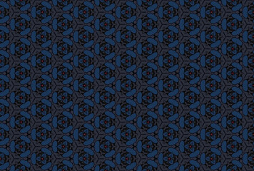Seamless Symmetric Background Textile Visual Design Texture Interior Tile Geometric Fabric Luxury Decoration Wallpaper Digital Fashion Template Art Perspective Endless Shape Graphic Cloth Pattern.