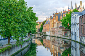 The historic center of Bruges, Belgium