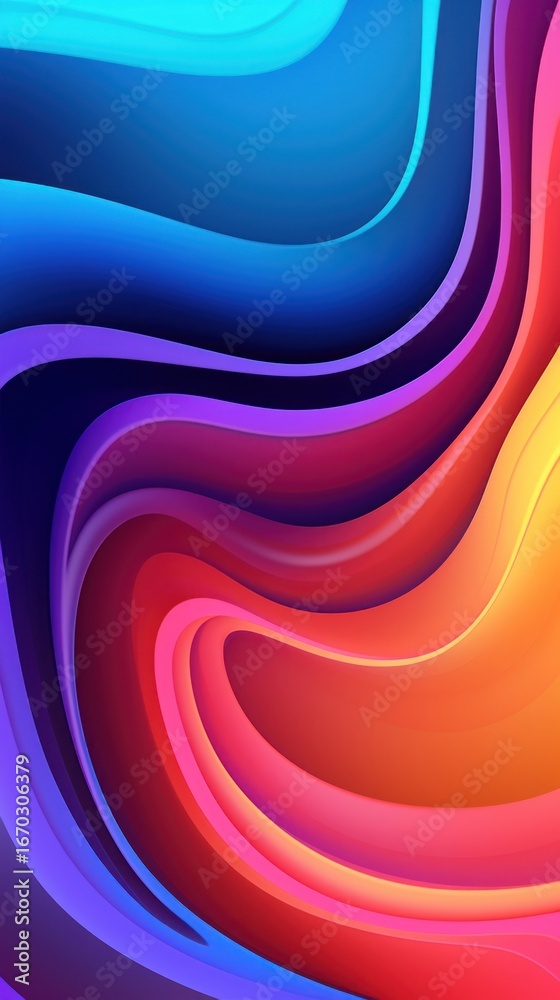 Wall mural smooth liquid wave gradient backgrounds abstract pattern.