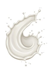 Whimsical milk splash, creamy swirl