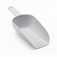 Simple contoured scoop presents practicality and minimalist design attributes on white background