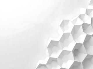 Clean abstract structure shows bright white hexagons creating a contemporary geometric pattern