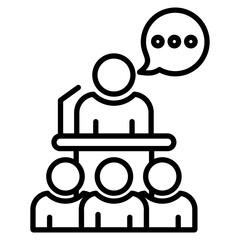 Seminar line icon