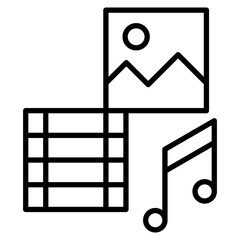 Media line icon