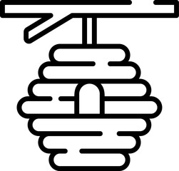 Minimalistic Modern Rounded Outline Beehive Icon