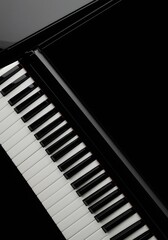 Naklejka premium Piano Keys Black and White Keyboard Musical Instrument