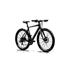 Isolated graphic bicycle illustration showcasing outdoor recreation fitness and personal urban