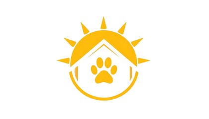 Golden sun shelter for a paw
