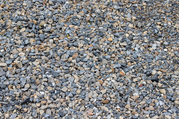 texture of gravel stones on ground background	
