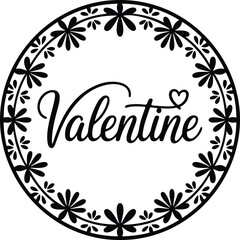 Elegant Valentine floral frame design for your love