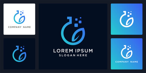 Leaf lab digital logo design