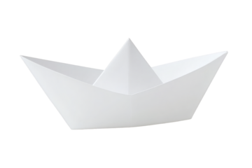 Dreamy paper boat sails through imagination, ready for playful design elements