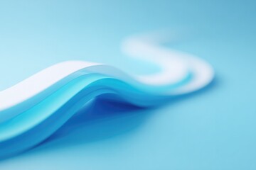 Obraz premium Soft curves blend in shades of blue, creating serene, fluid aest