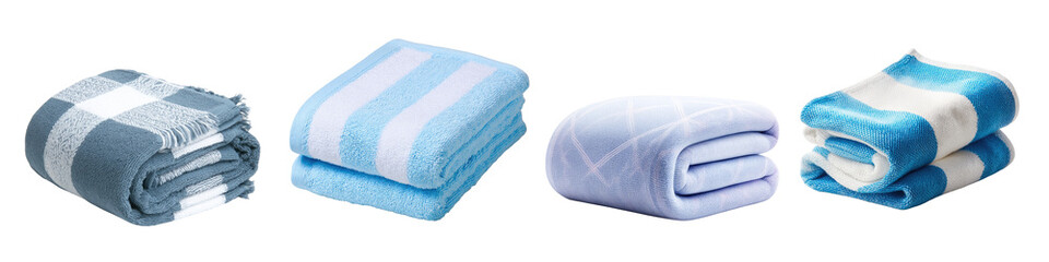 Soft Cotton Towels and Warm Blankets in Various Colors and Patterns for Home Decor and Comfort - Perfect for Bath, Spa, or Outdoor Use