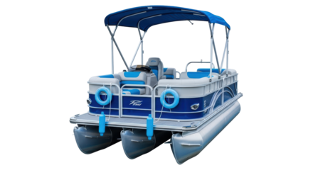 Isolated Pontoon Boat