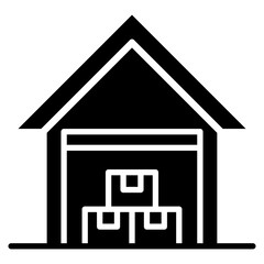 Warehouse glyph icon