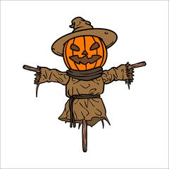 scarecrow sticker vector design