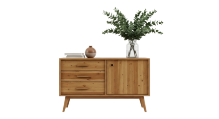 Isolated Wooden Cabinet