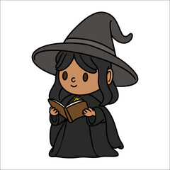 witch woman sticker vector design