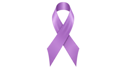 Isolated Purple Awareness Ribbon