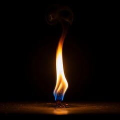 Burning candle flame close-up (1)