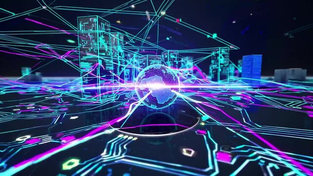 Advanced computer network and global internet technology connection system