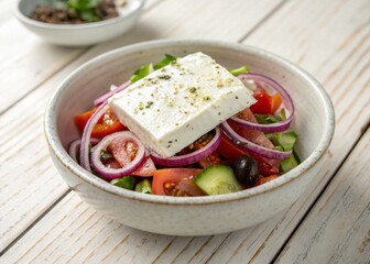 salad with feta cheese and olives