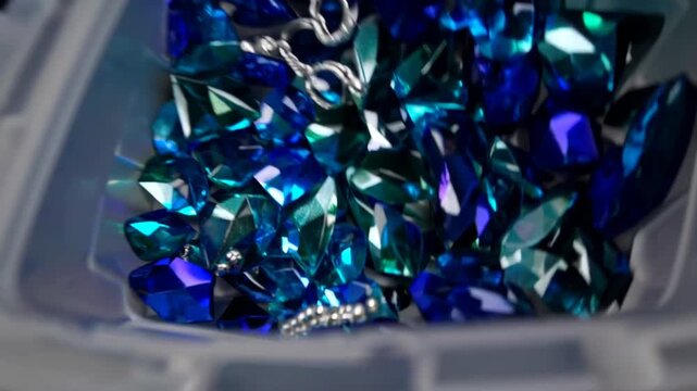 Organized Assortment of Precious Stone Beads and Components for Handmade Accessory Creation