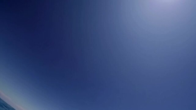 pale-colored landing stage immersed in azure aqueous solution