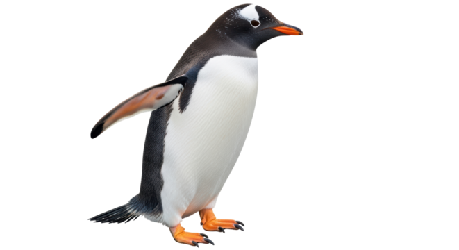 Isolated Penguin Walking