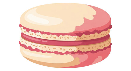 Isolated Pink Macaroon Sweet