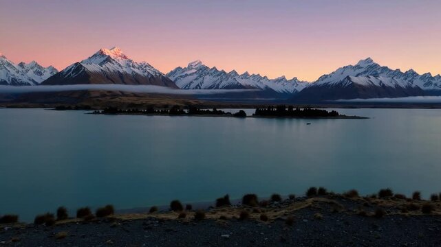 Body of Water in Southern Island Nation at Early Morning Light