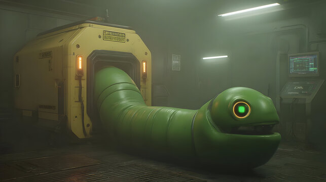 being breached by silent AI code injection visualized as digital worms