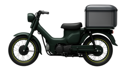 Postal motorcycle with enclosed cargo compartment and ergonomic handlebars