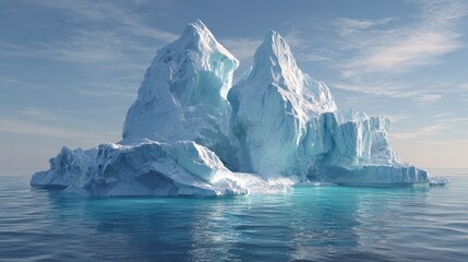 Artic Ice. Magnificent Iceberg Formation Floating in the Cold Ocean Waters
