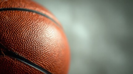 Obraz premium Minimalist Basketball Concept, isolated basketball in a clean setting, emphasizing simplicity and space, perfect for highlighting the sport's essence and energy.