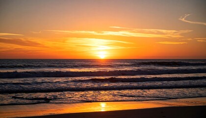 Golden sunset over a beach (1)