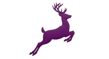 Isolated Purple Reindeer