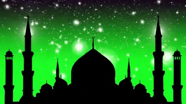 silhouette of mosque