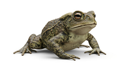 Fototapeta premium Detailed Toad on White Background