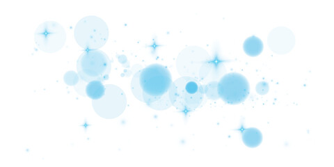 Magic Blue Bokeh Glow with Soft Focus Circles and Gentle Shine for Celebration or Party Design