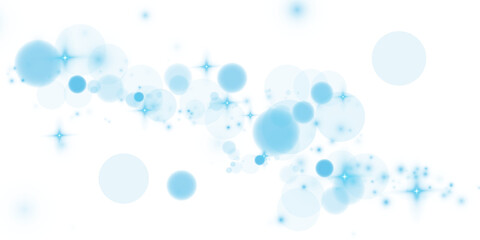 Magic Blue Bokeh Glow with Soft Focus Circles and Gentle Shine for Celebration or Party Design