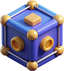 Blockchain Cube Secure Data Technology Concept