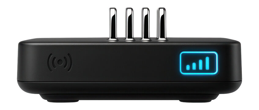 RFID reader with antenna array and signal strength indicator