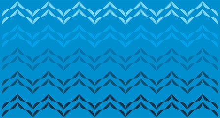 seamless pattern with blue waves. Indonesian ethnic style blue batik wave background