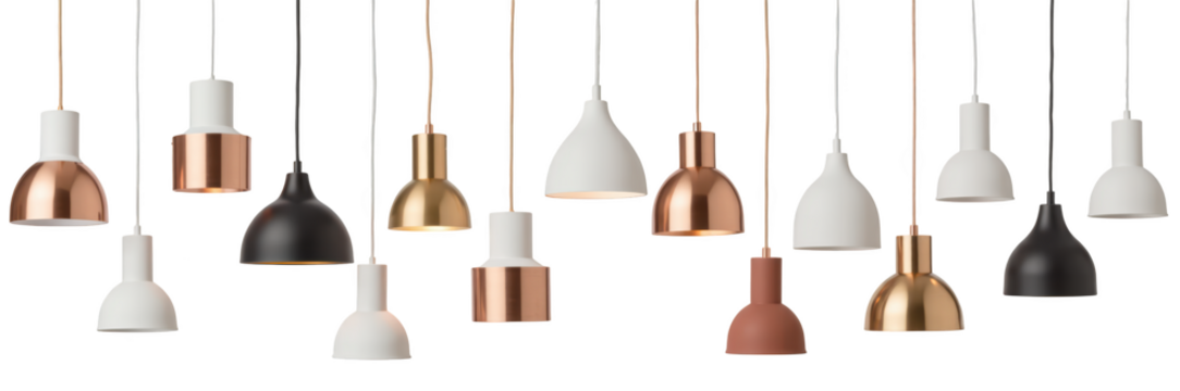 Modern pendant lights hanging lamps home decor interior design lighting fixtures stylish illumination copper white black gold contemporary